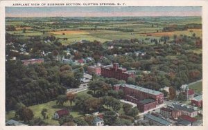 New York Clifton Springs Airplane View Of Business Section