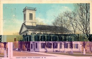 J20/ Point Pleasant West Virginia Postcard c1910 Court House Building 90