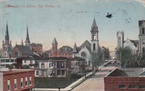 Iowa Des Moines Seven Church Spires 1911