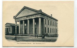 First Presbyterian Church New Brunswick New Jersey 1907c postcard