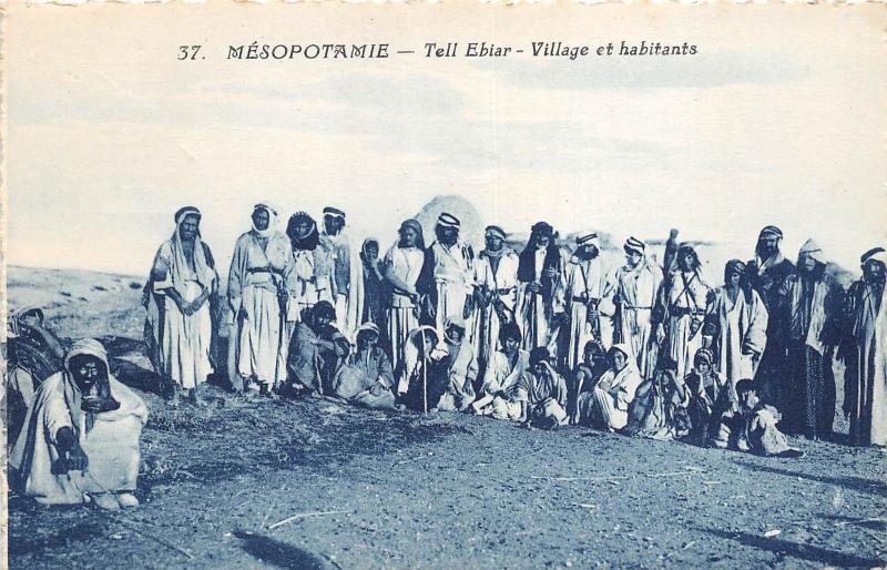 B84844 mesopotamie tell ebiar village et habitants  types folklore iraq 