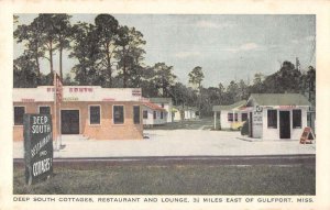 Gulfport Mississippi Deep South Restaurant and Cottages Vintage Postcard AA40660