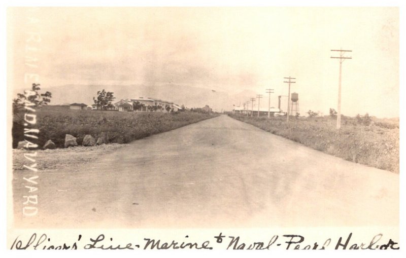 WW 1  Marine and Navy officers Yard , Pearl harbor