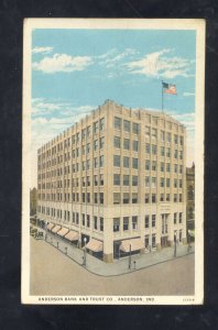 ANDERSON INDIANA ANDERSON BANK & TRUST COMPANY DOWNTOWN VINTAGE POSTCARD