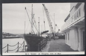 Isle of Man Postcard - Shipping - M.V. 'Godot' at Douglas  RS20272