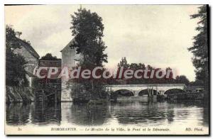 Old Postcard Romorantin Le Moulin De La Ville The Bridge And The Deversoir