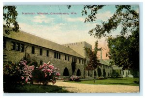 1914 Nashotah Mission Oconomowoc Wisconsin WI Drug Store Antique Postcard
