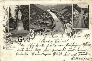 PC GERMANY, GRUSS AUS BAD EMS, Vintage LITHO Postcard (b31892)