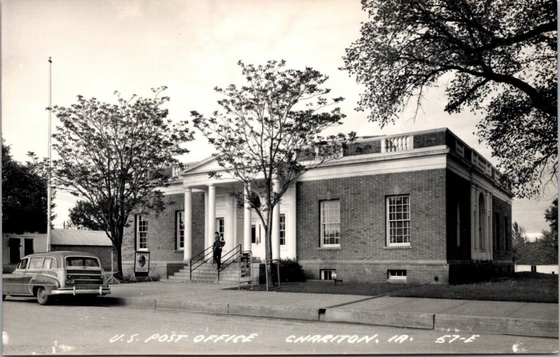 Real Photo Postcard United States Post Office Building in Chariton, Iowa