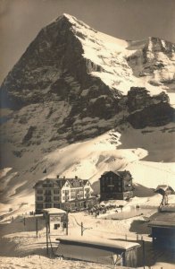 Switzerland Kleine Scheidegg Eiger Vintage RPPC 03.69
