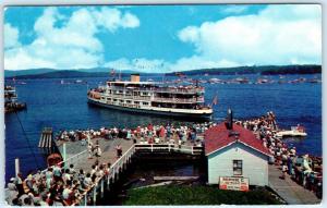 WEST BEACH, New Hampshire  NH   Mount Washington  BOAT-O-RAMA  c1960s Postcard