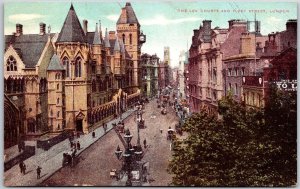 The Law Courts and Fleet Street London England Buildings Postcard