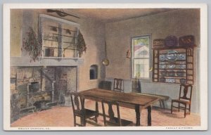 State View~Family Kitchen In Mount Vernon Virginia~Vintage Postcard