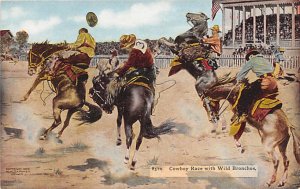 Cowboy Race with Wild Bronchos View Images 