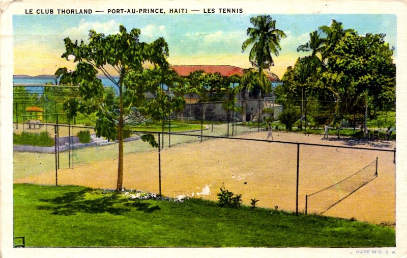 Haiti, Port-Au-Prince - Play tennis at the Le Club Thorland - in 1937