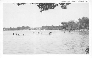 Rhode island  Coventry , Tiogue Lake , swimmers in lake