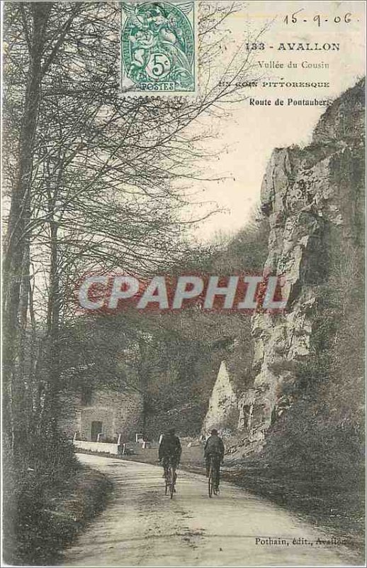 Old Postcard Avallon Vallee du Cousin A picturesque corner