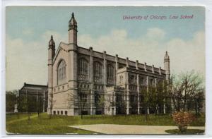Law School University Chicago Illinois IL 1911 postcard