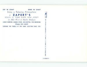 Unused Pre-1980 ZAPERT'S RESTAURANT Toms River New Jersey NJ v7930@