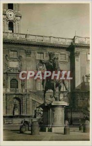 Old Postcard Roma Campidoglio Statue of Marco Aurilio