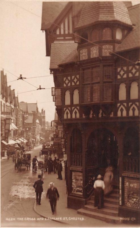 CHESTER UK THE CROSS & EASTGATE STREET~JUDGES REAL PHOTO POSTCARD