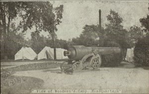 Woodmen's Camp Tents Cannon WHERE? c1910 Postcard