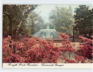 Postcard Forsyth Park Fountain, Savannah, Georgia