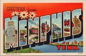 Greetings from Memphis Tennessee Postcard PC236