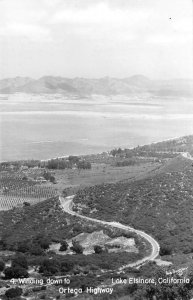 RPPC Ortega Highway, LAKE ELSINORE, CA Plunkett Photo c1950s Vintage Postcard