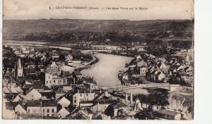 BF11662 chateau thierry les deux ponts sur le marne ai  france  front/back image