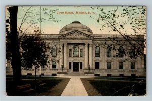 Hudson NY- New York, Court House, Outside View, Vintage c1911 Postcard 