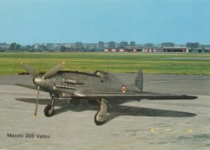 Military Aviation Postcard - Macchi 203 Veltro Aeroplane RR9838