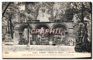 Old Postcard Paris Musee Cluny Garden of the Hotel de Cluny and Benedictine p...