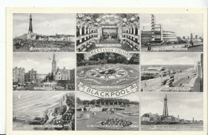 Lancashire Postcard - Greetings from Blackpool  - Real Photograph  ZZ2305