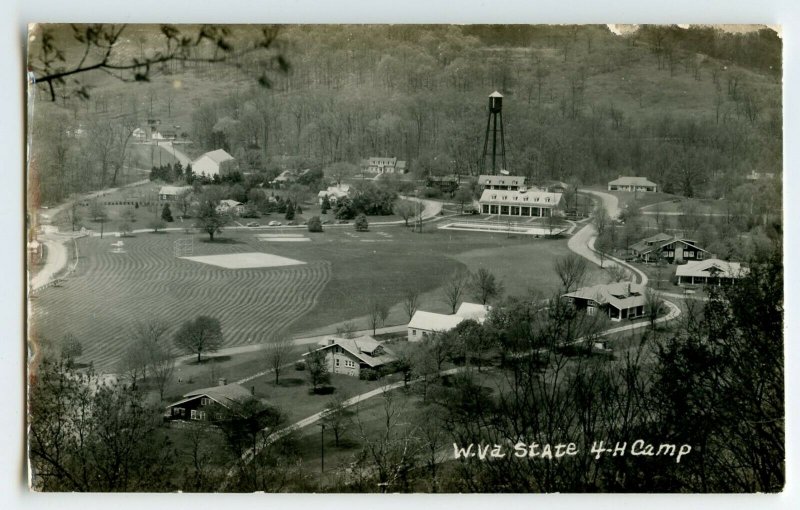 Postcard West Virginia W.Va State 4-H Camp Aerial Standard View Card RPPC No. 1 