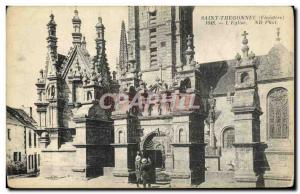 Postcard Old Saint Thegonnec Finistere The Church