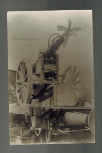 Mint RPPC Postcard Germany Army Wehrmacht Exploded Rail Artillery  WW 1