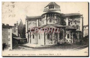 Old Postcard Nevers Church of Saint Etienne
