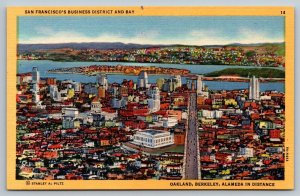 Vintage San Francisco California Postcard - Business District