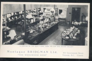 RPPC VICTORIA BRITISH COLUMBIA MONTAGUE BRIDGMAN SHOP REAL PHOTO POSTCARD