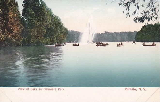 New York Buffalo View Of Lake In Delaware Park