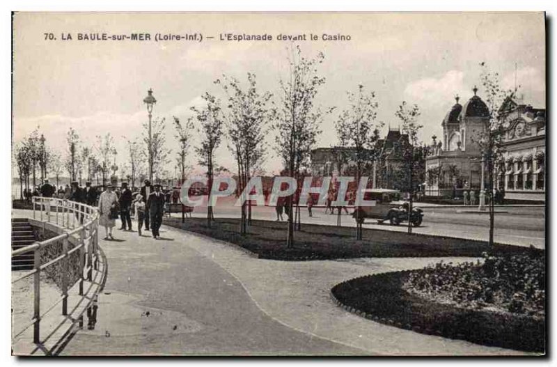 Old Postcard La Baule Sea Loire Inf Esplanade in front of the Casino