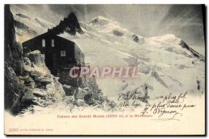 Old Postcard Mountaineering Great Cabin Mules and Montblanc