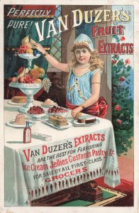 Van Duzer's Fruit Extracts Beautiful Color Tradecard, 3.75 x 5.75