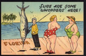 Florida Sure Are Some Whoppers Here Cartoons Comics Humor - pm1952 - LINEN