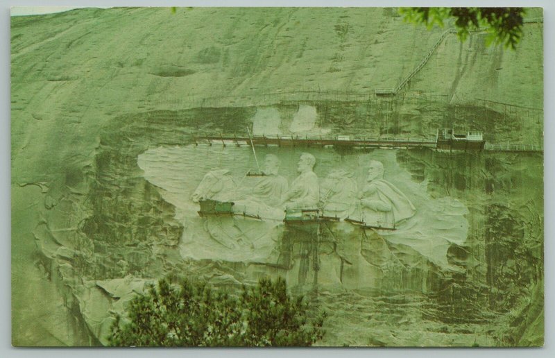 Historic Stone Mountain Georgia~Confederacy Memorial~Vintage Postcard