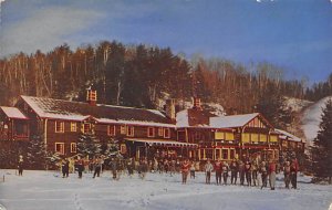 Skiers at the Alpine Inn, Ste Marguerite Sta. La Province de, Quebec, Canada ...