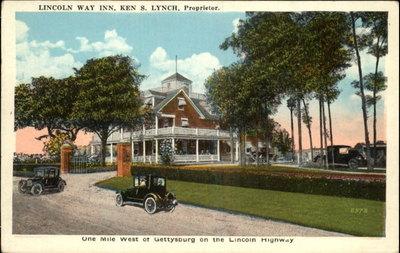 Gettysburg PA Lincoln Way Inn c1920 Old Postcard