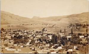 Vernon BC Birdseye Unused c1912 Vernon Photo Co. RPPC Postcard F40