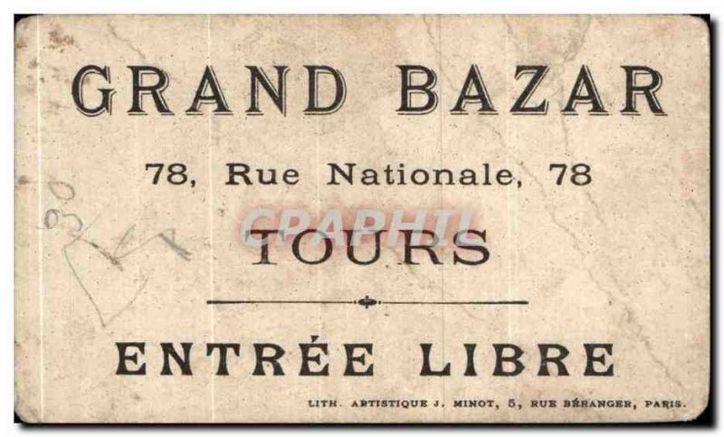 Chromo Grand Bazaar Rue Nationale Tours V